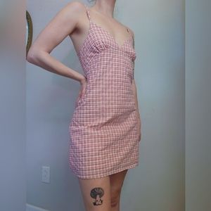 NWT Plaid Short Spaghetti Strap Dress Size S